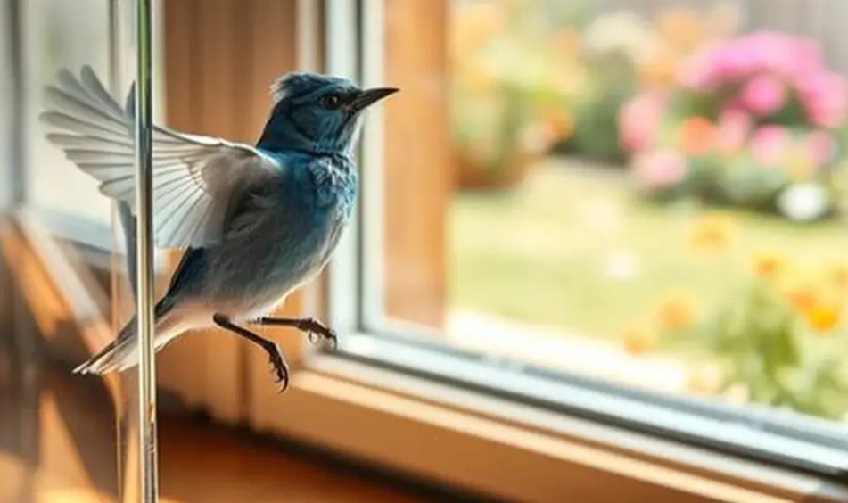 birds hitting window meaning