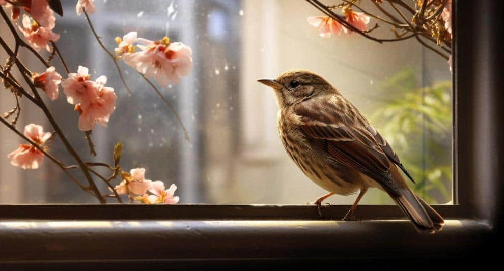 birds hitting window meaning