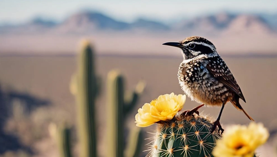 birds in the desert