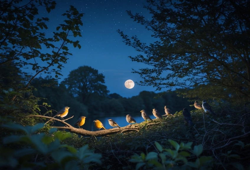 nocturnal bird behavior